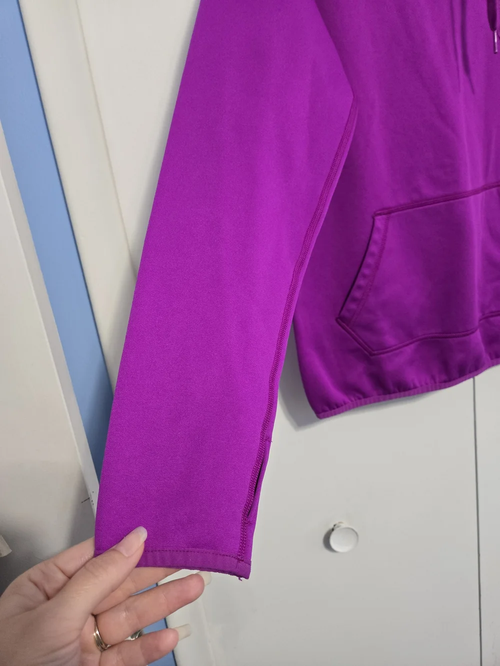 Nike Therma-FIT Purple Pullover Hoodie Women's Small Fleece Lined Athletic
